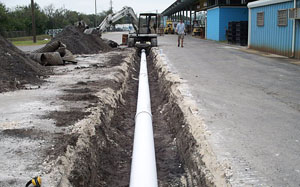 Actual Pipe installation